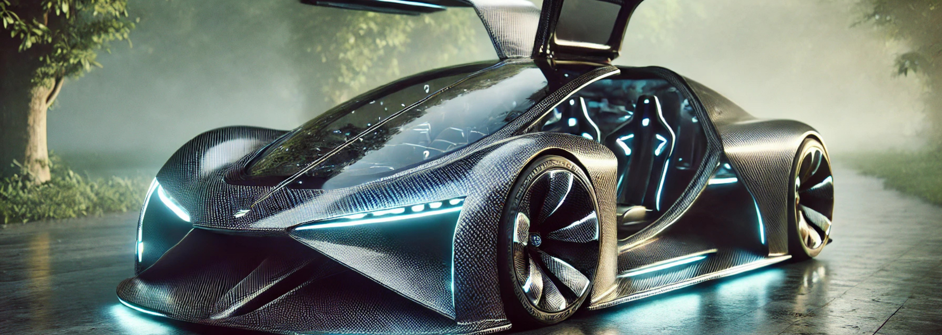 Picture of a carbon-fibre car.