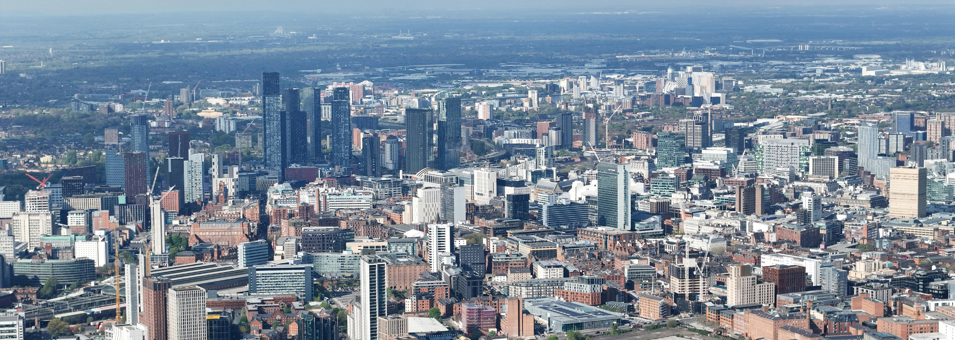 Picture of an aerial view of a UK city. Picture of an aerial view of a UK city.