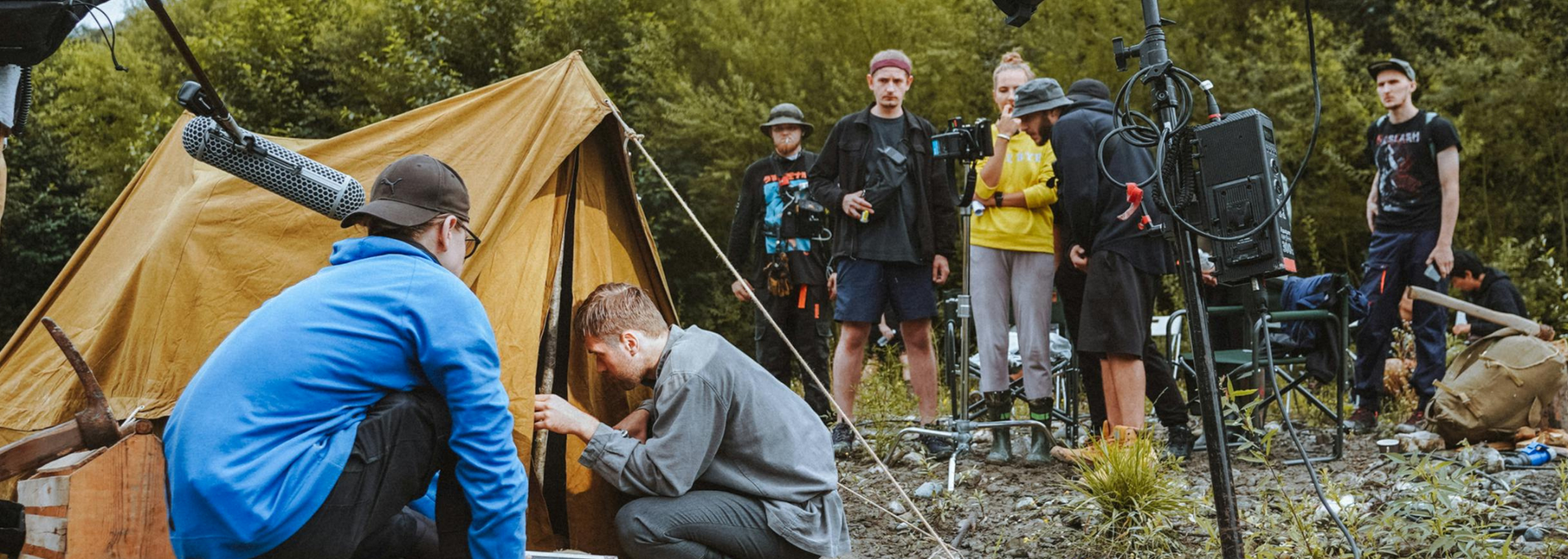 Picture of a film crew. 