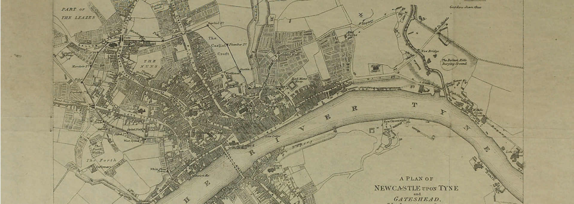 Picture of old map of Newcastle.