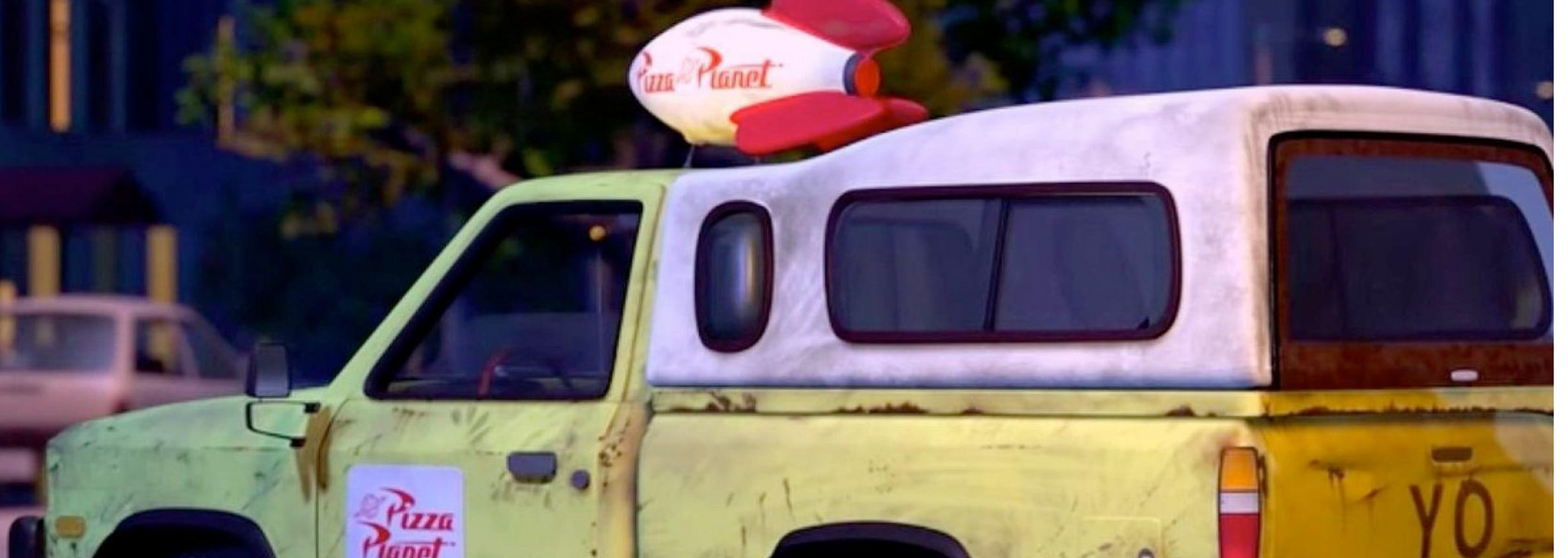 Picture of the Pizza Planet van from Toy Story.
