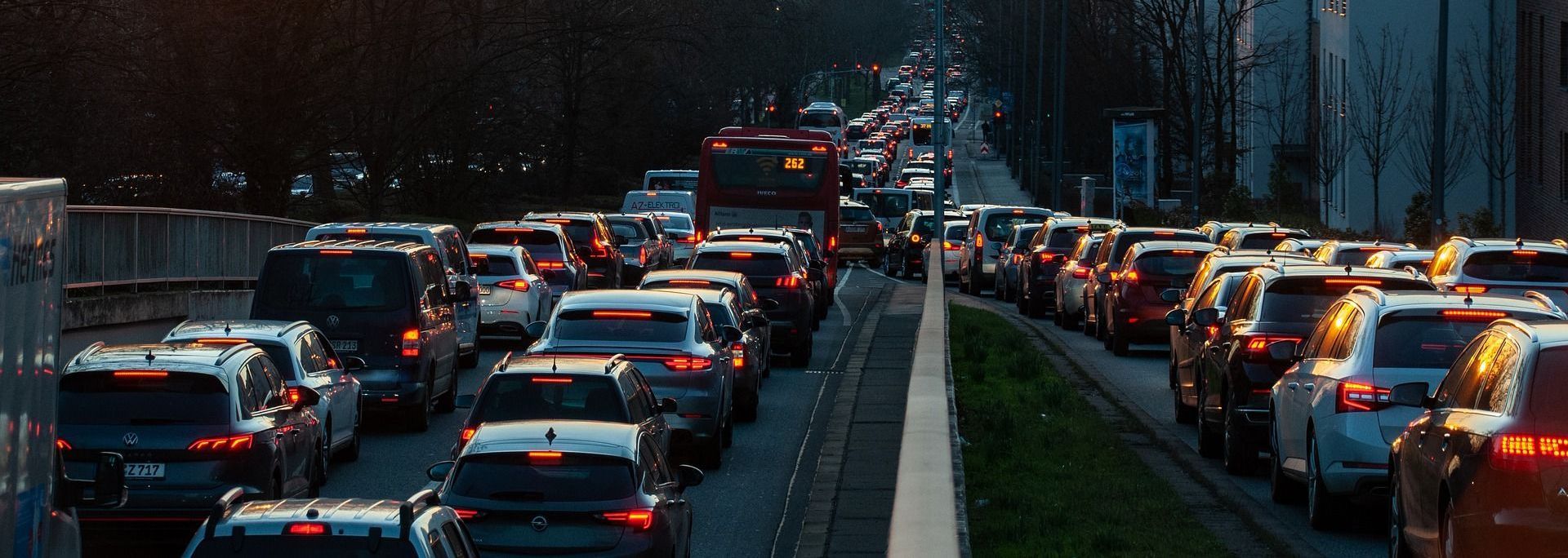 Picture of someone looking stressed in traffic