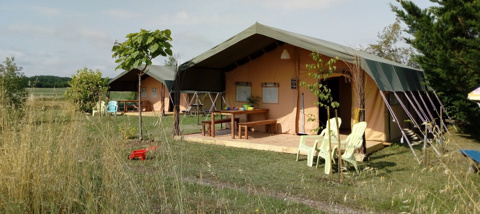 Safaritent met 2 slaapgedeelten