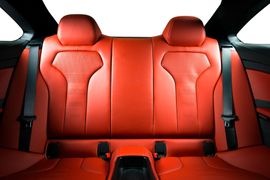 back passenger seats in modern luxury car