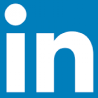 LinkedIn logo: white 