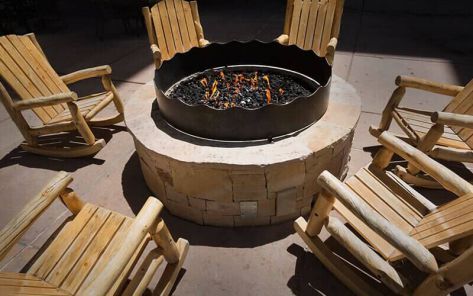 Large outdoor fire pit — service and installations in Huntington Station, NY