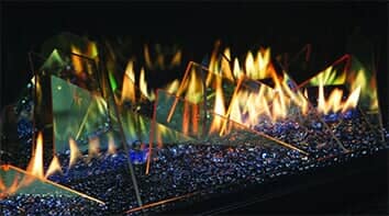 fire in glass — Fireplaces in Huntington Station, NY