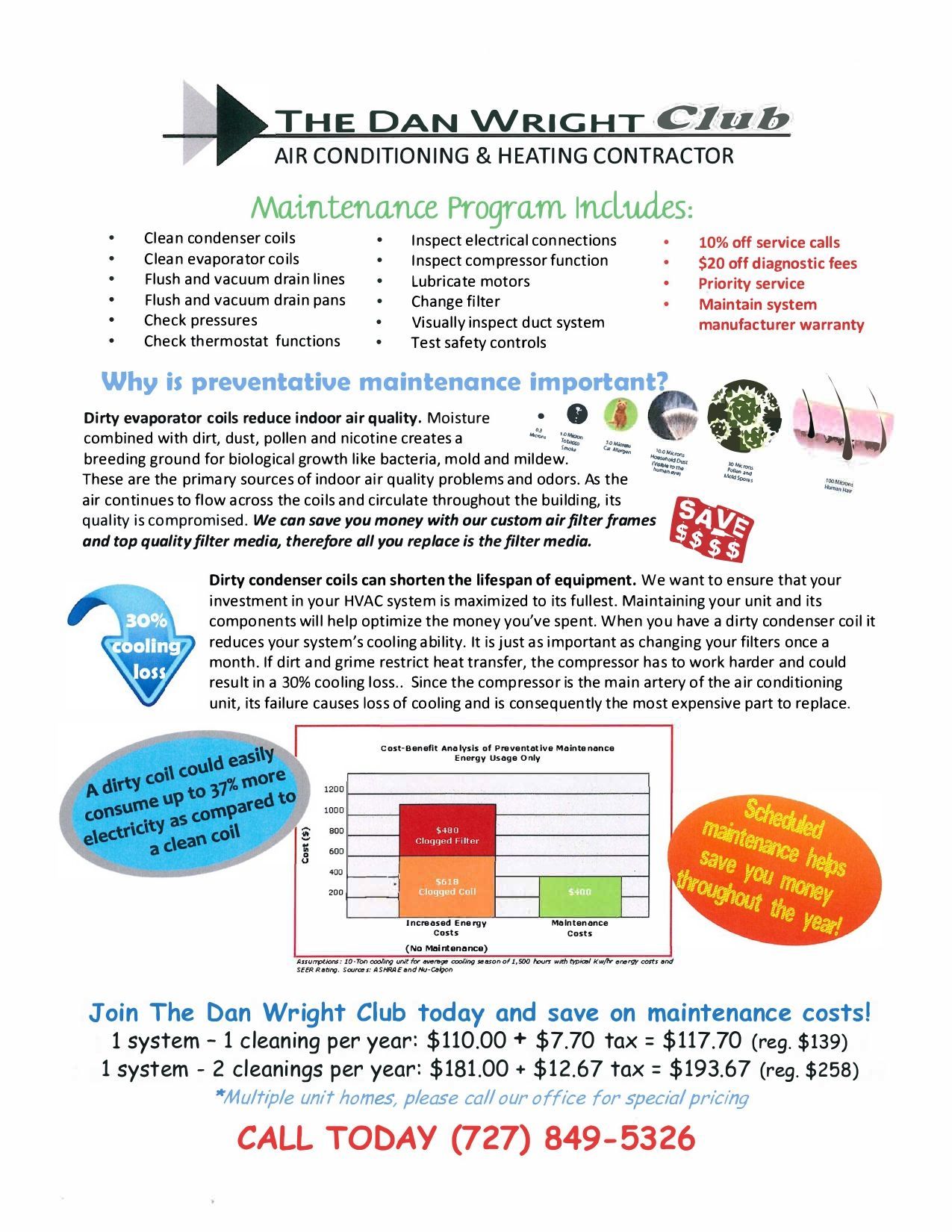 Air Conditioning And Heating Contractor Flyer – New Port Richey, FL – The Dan Wright Corp.