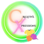 A colorful logo for creative x pressions