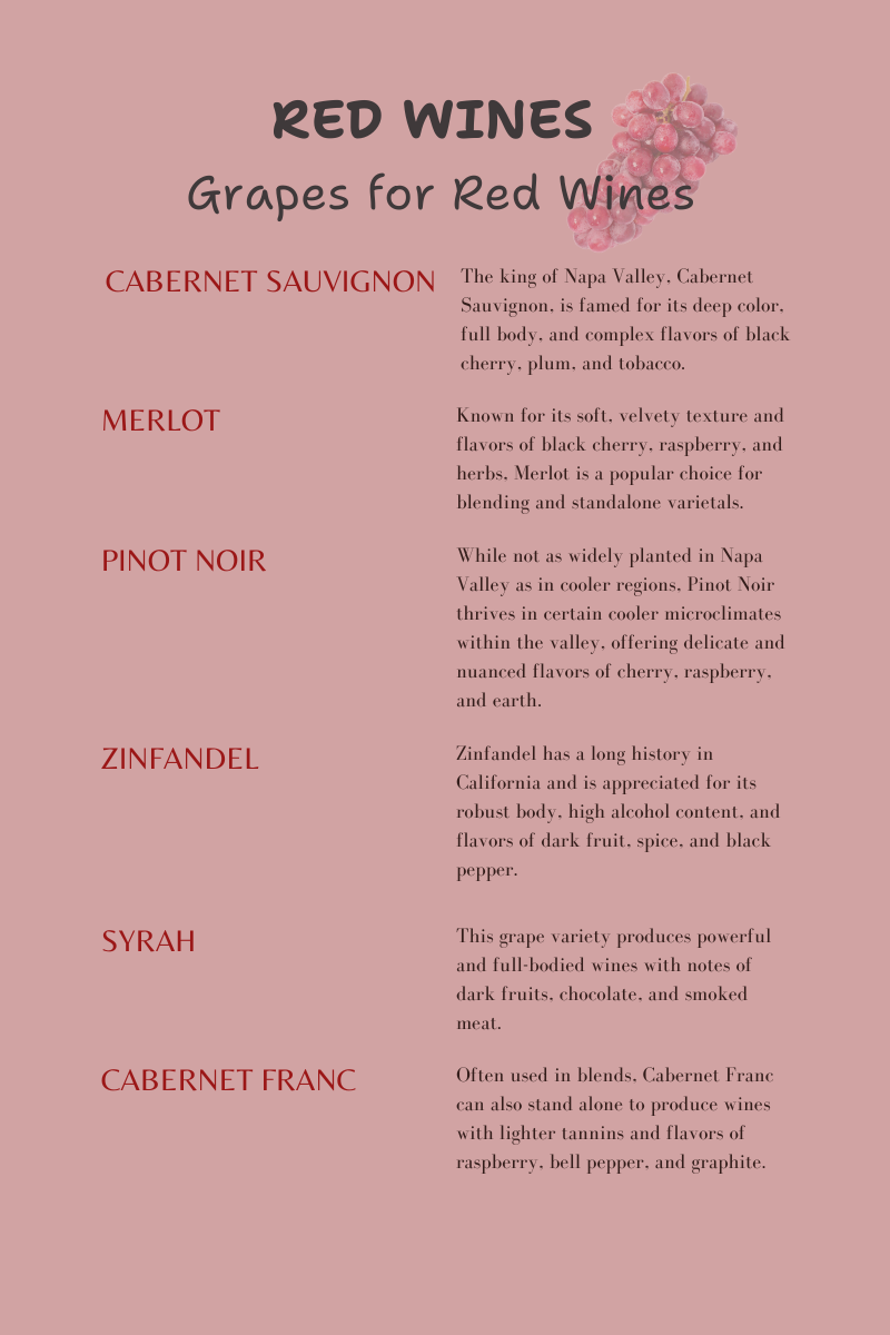 List of grapes that make red wines.