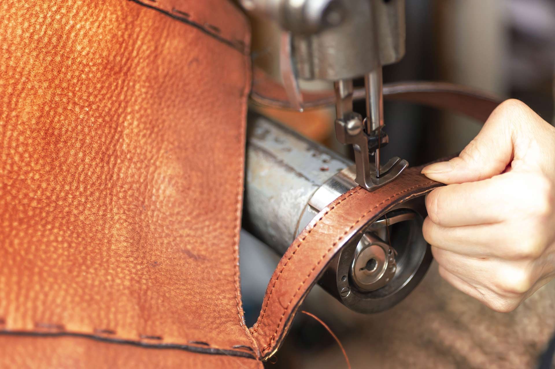 Sewing Leather Bag