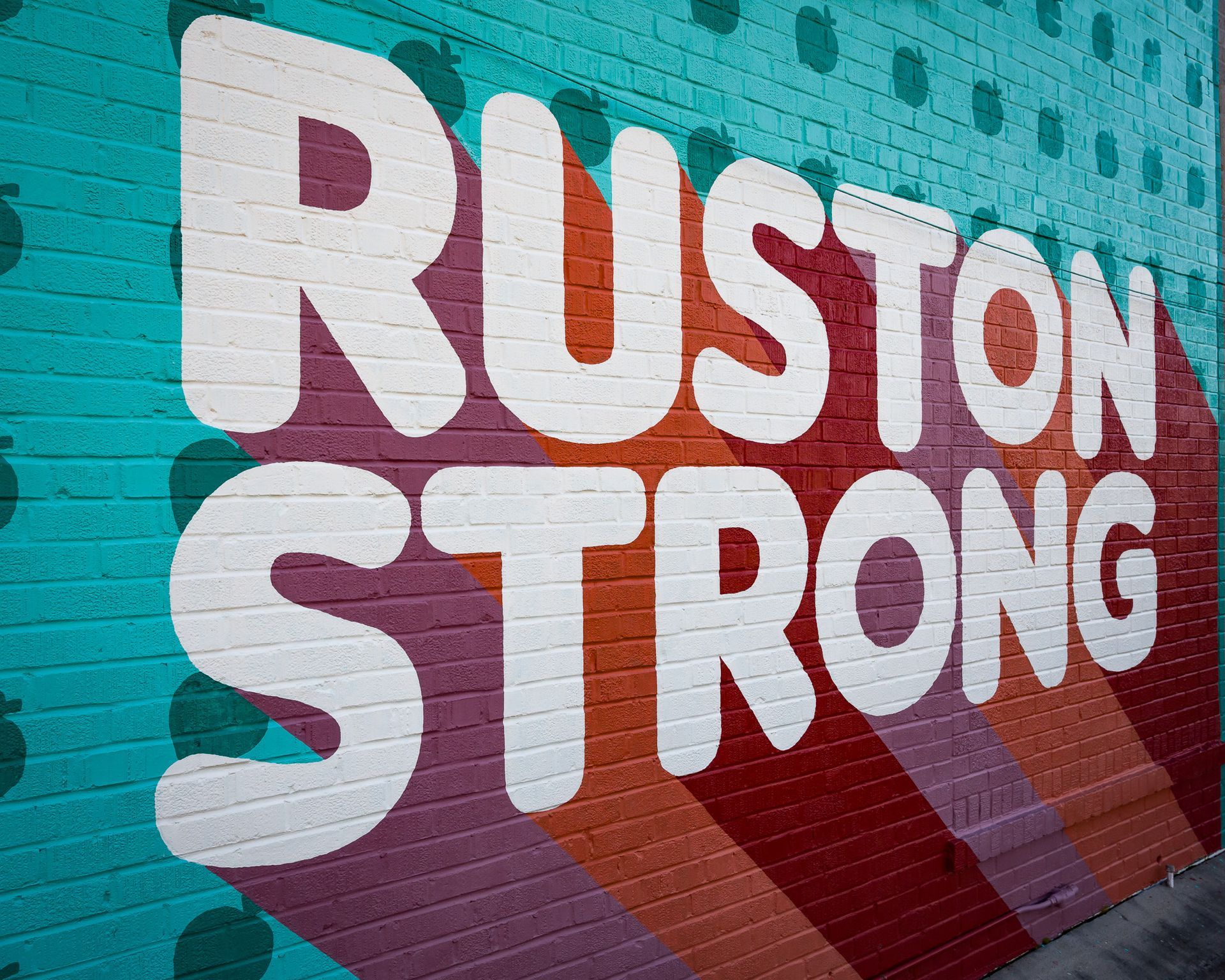 Ruston Strong mural downtown Ruston, Louisiana 
