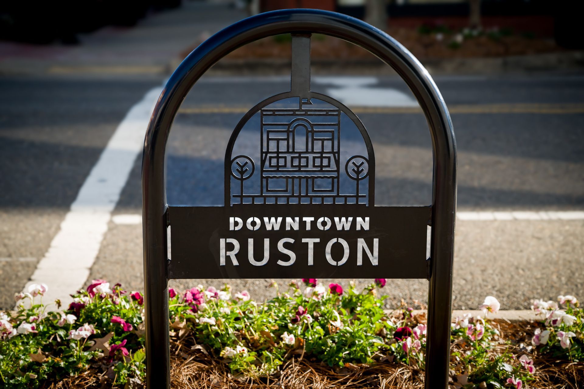 Downtown Ruston bike rack.