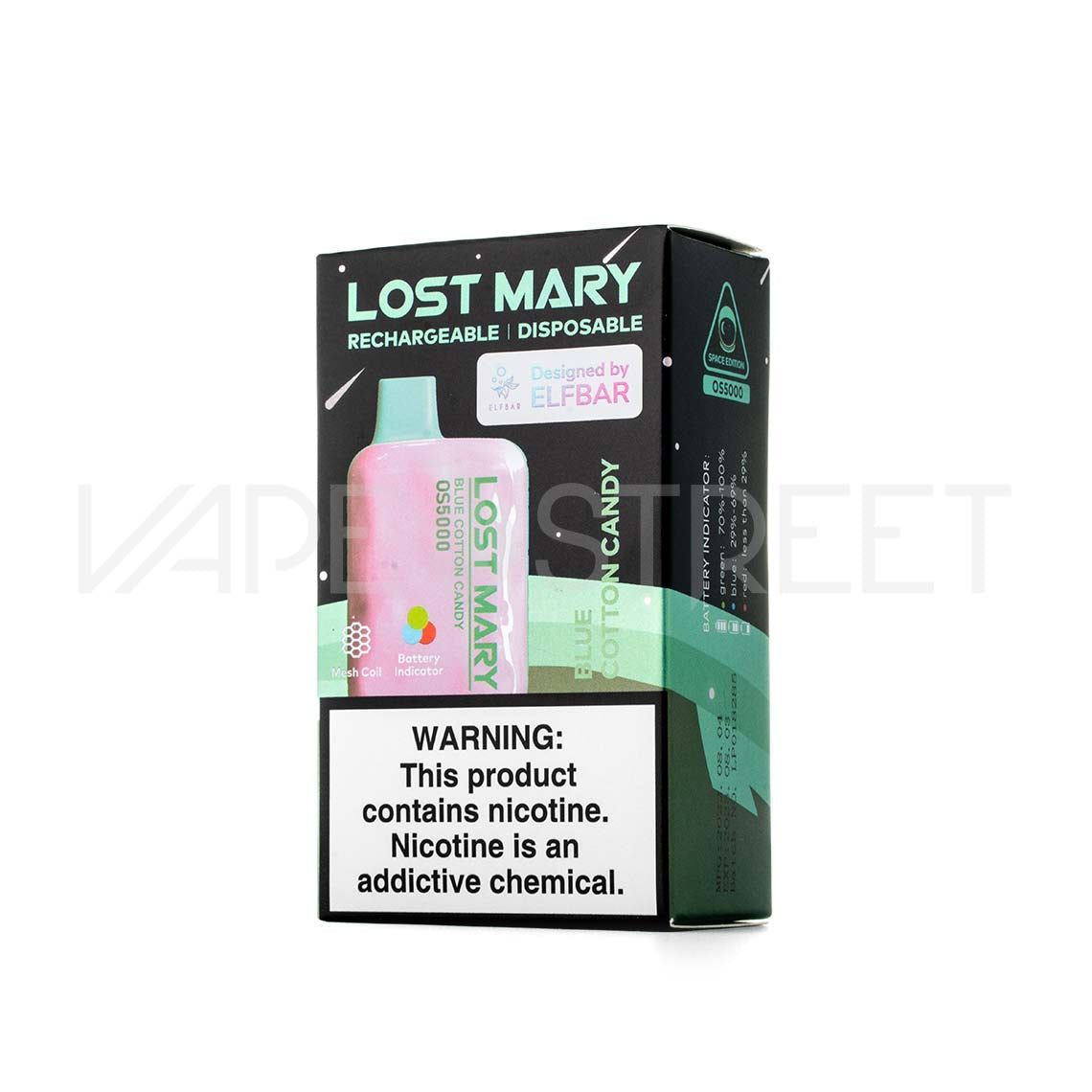 Vape Street: Lost Mary Elf Bar OS5000 - Blue Cotton Candy