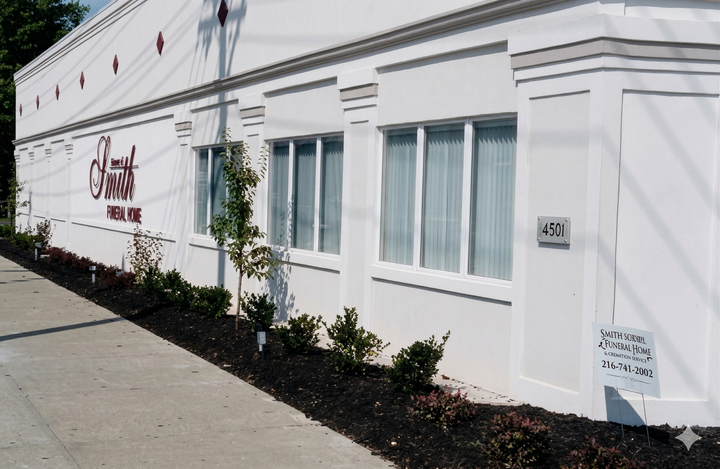 A white building with a 
