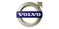 A volvo logo with an arrow pointing to the right