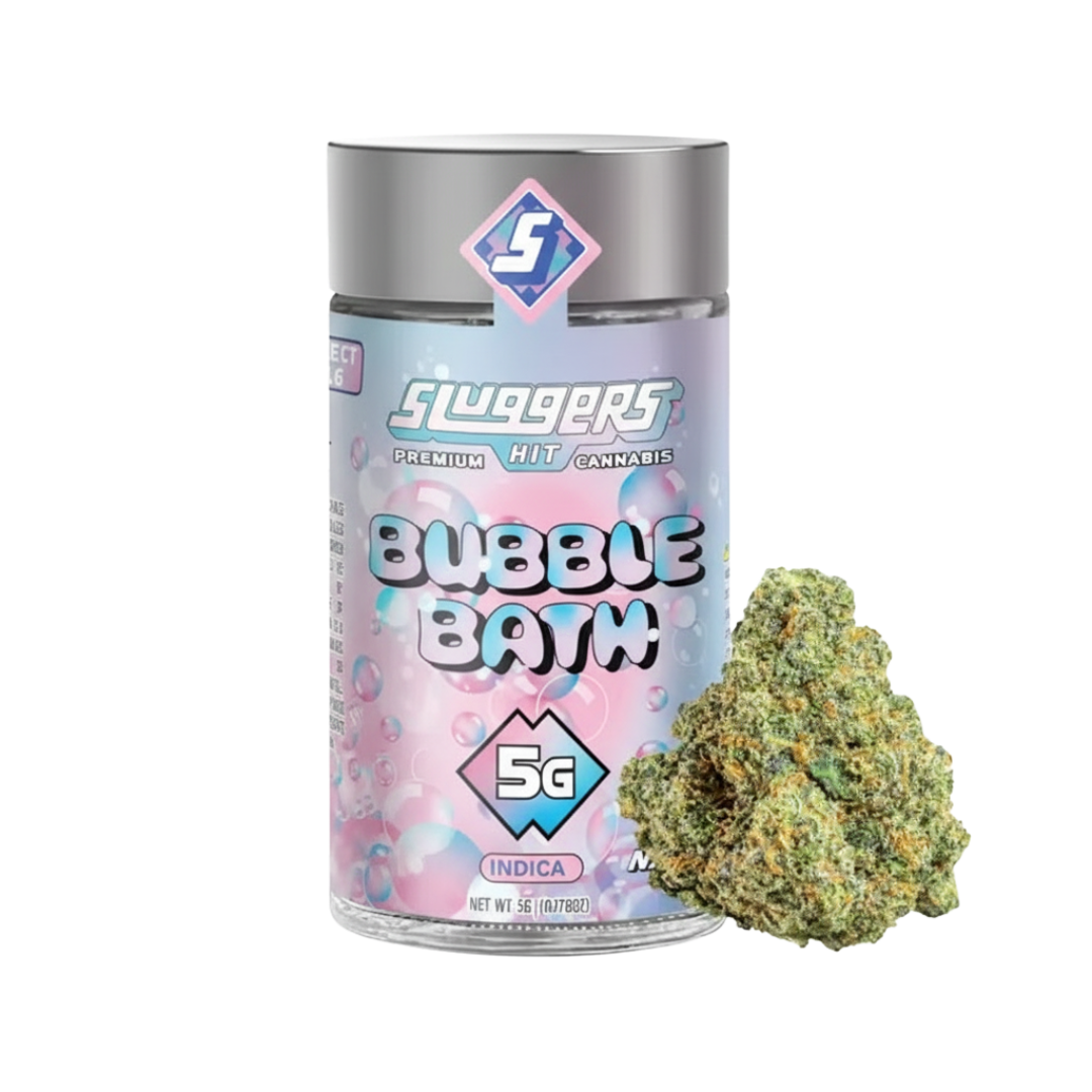 Sluggers Jarred Flower – 5g – Bubble Bath (Indica)