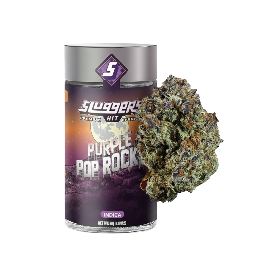 Sluggers Jarred Flower – 5g – Purple Pop Rocks (Indica)