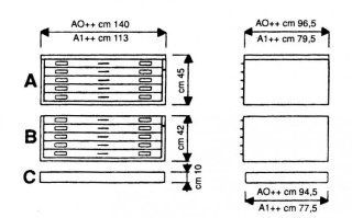 scheda tecnica di una cassettiera metallica