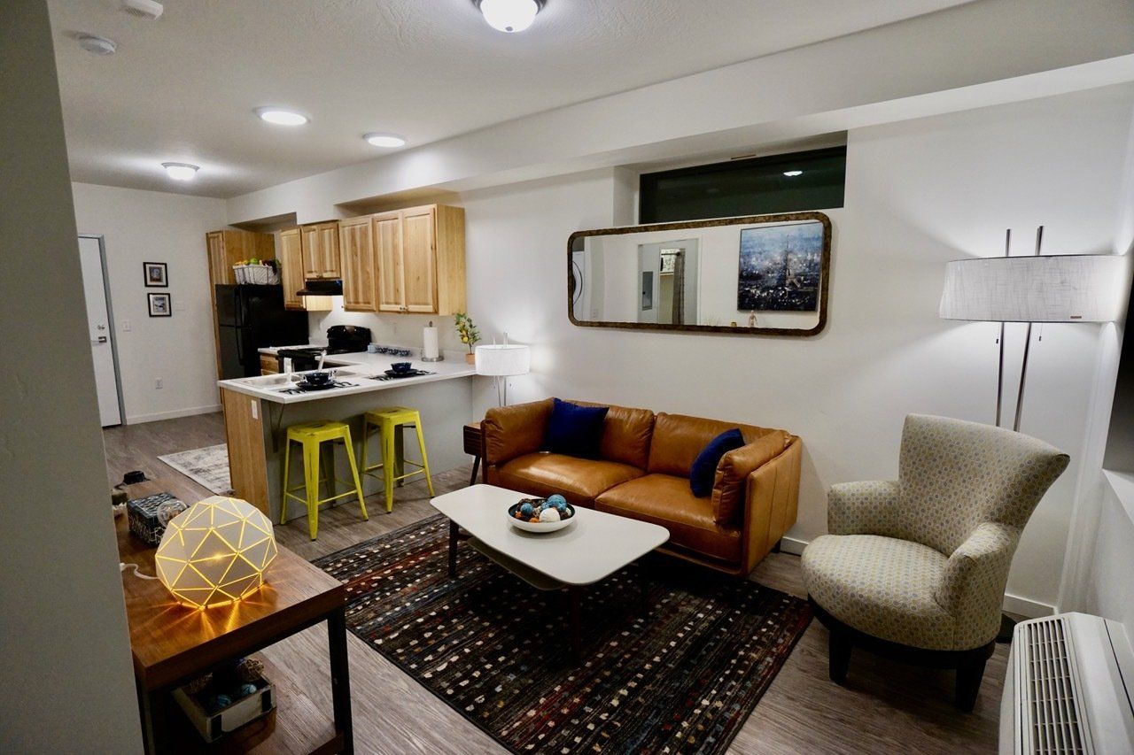 Majestic Drive Living Room Photo With Kitchen In Background