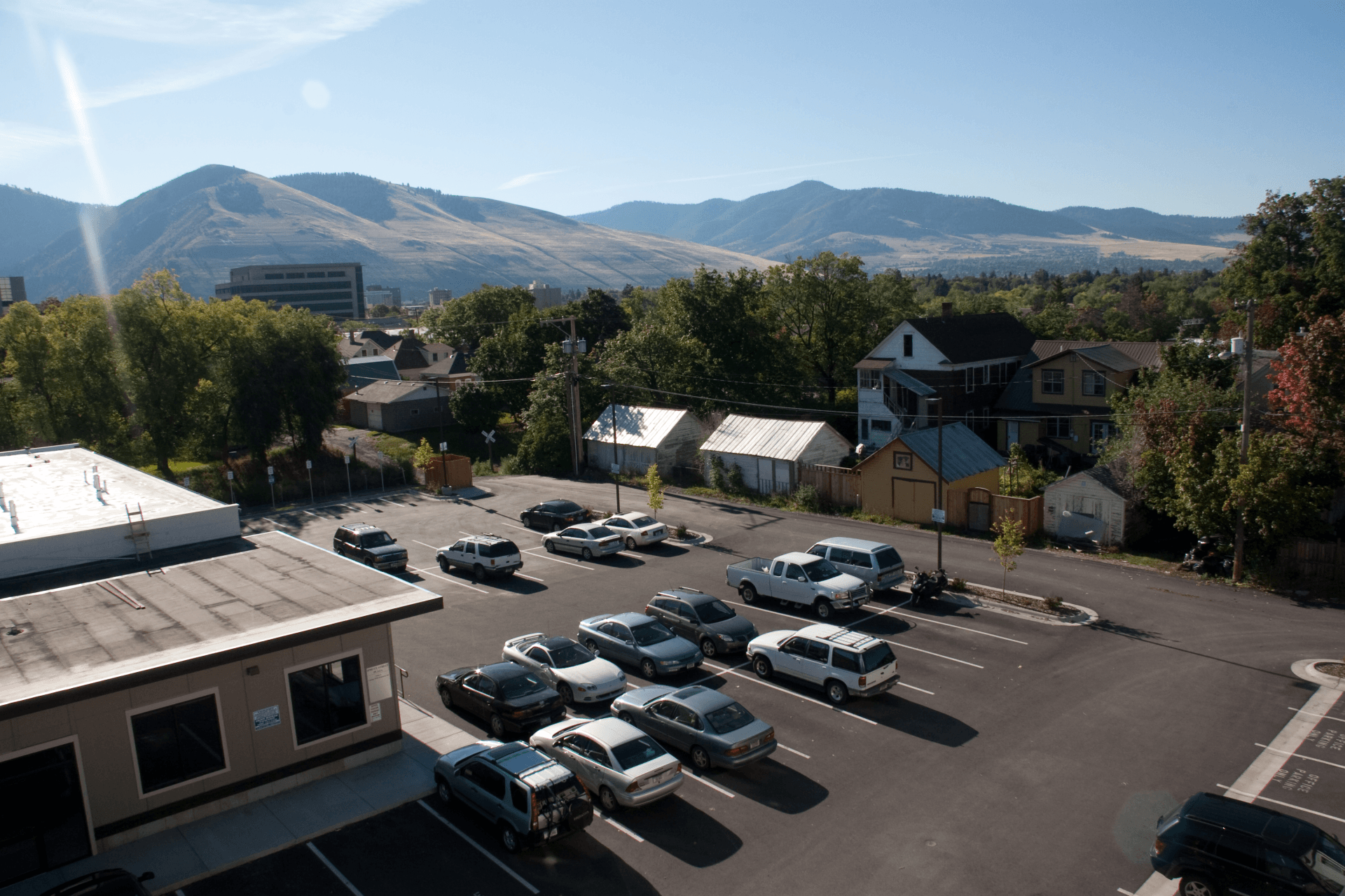 Spruce Porch View With Parking Lot Photo
