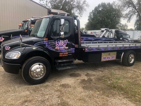 Truck Service & Repair — B&H Towing & Auto Center Black truck  in Zanesville, OH