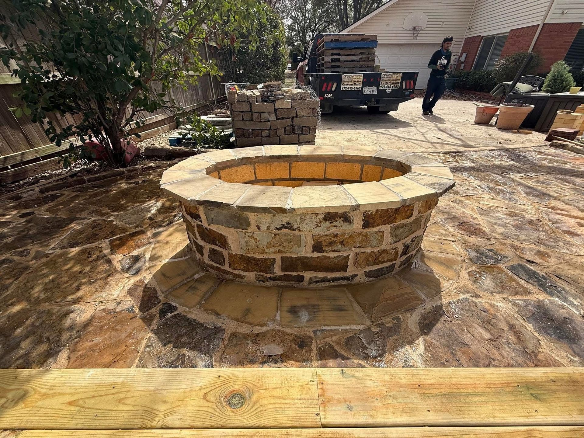 fire pit construction midlothian tx