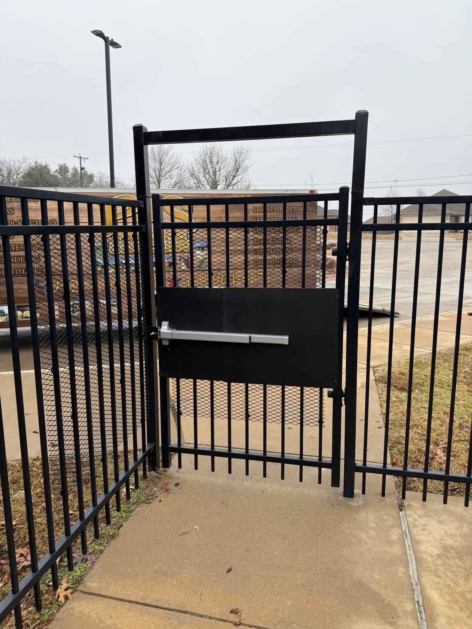 metal fence construction flower mound