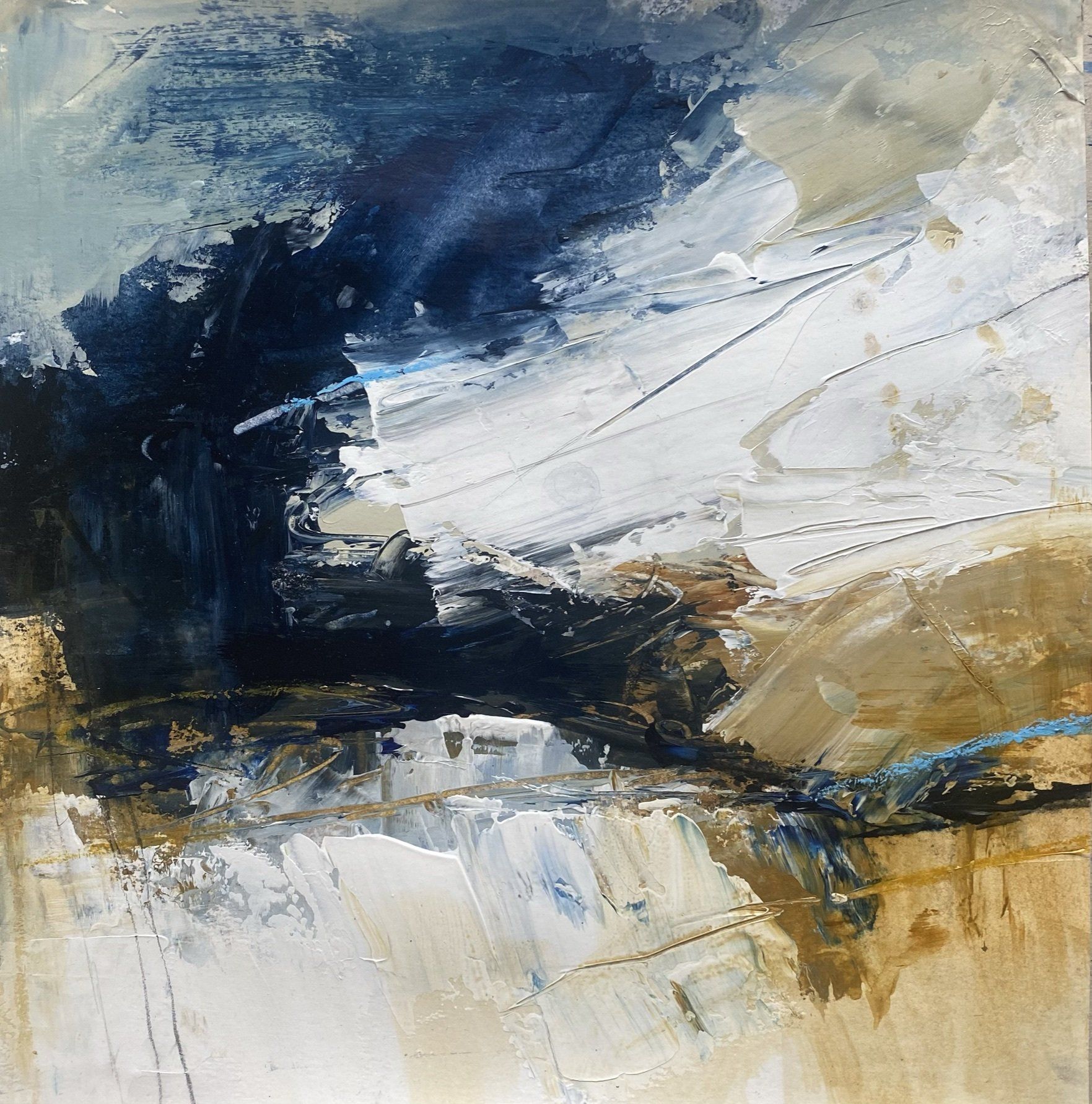 Indigo and Ochre Landscape