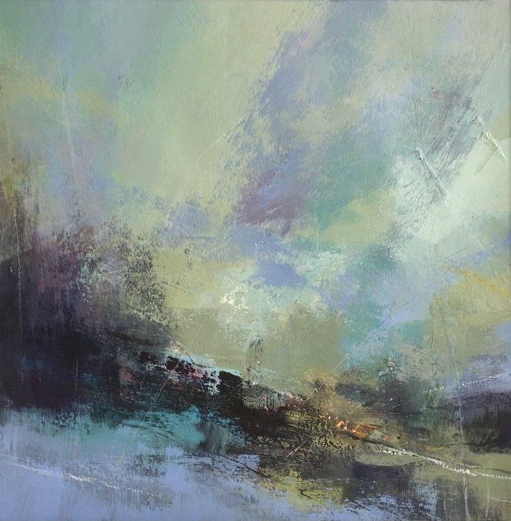 Pale Green and Purple Sky