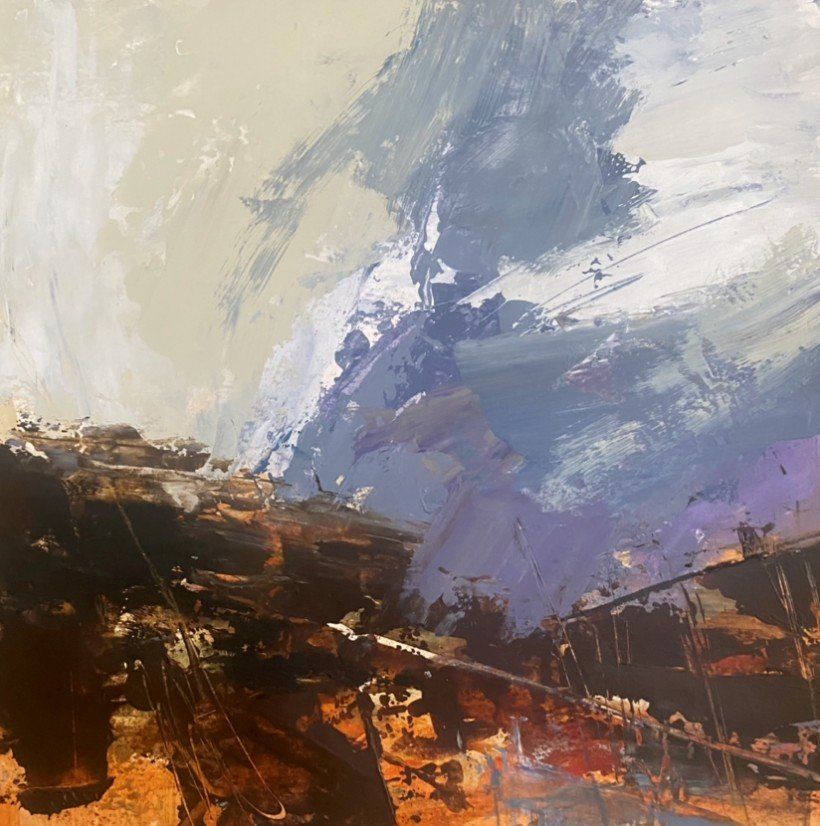 Rugged Limestone with Purple Cloud