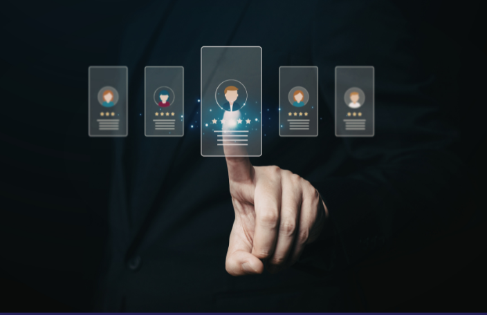 Server rack with colorful fiber optic cables connected to ports.