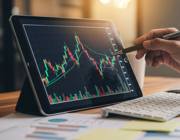 Server rack with colorful fiber optic cables connected to ports.