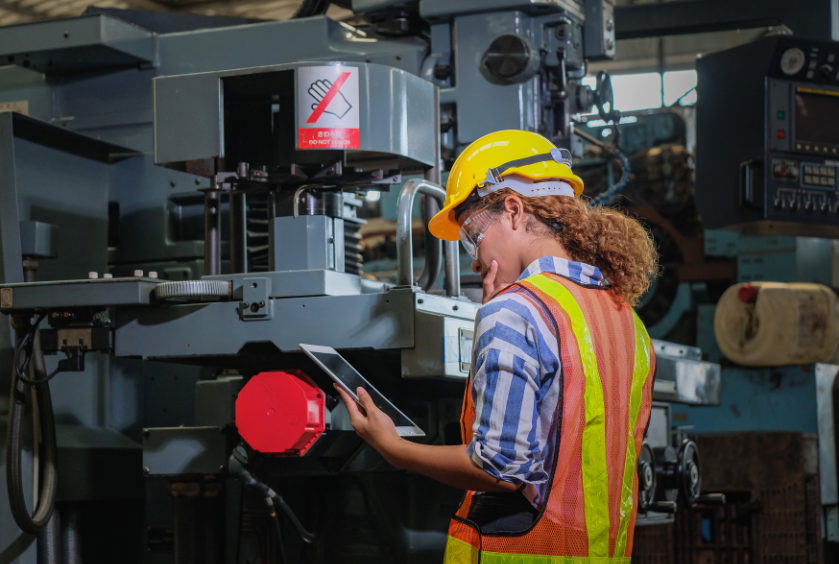 Server rack with colorful fiber optic cables connected to ports.