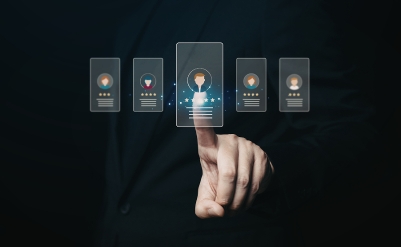 Server rack with colorful fiber optic cables connected to ports.