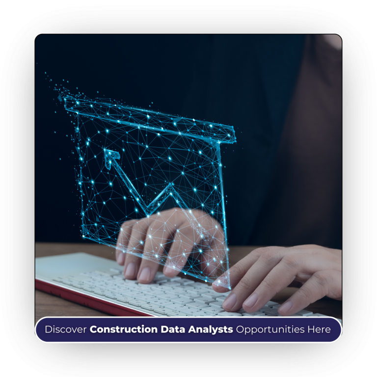 Hands typing on a keyboard with a digital chart overlay in blue.  Text: 