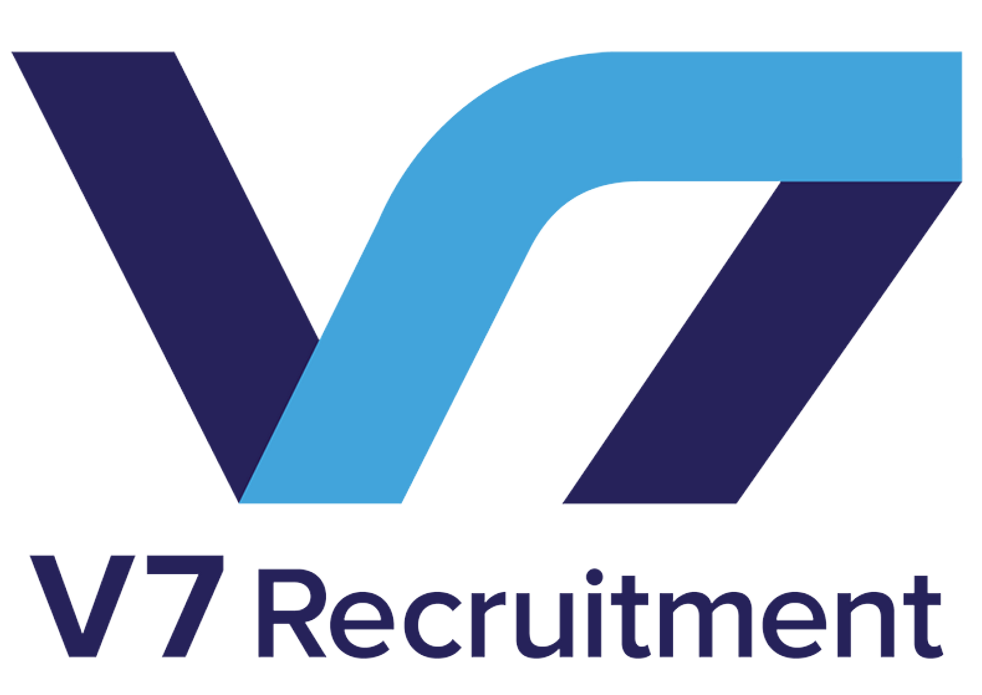 Logo for V7 Recruitment: stylized 