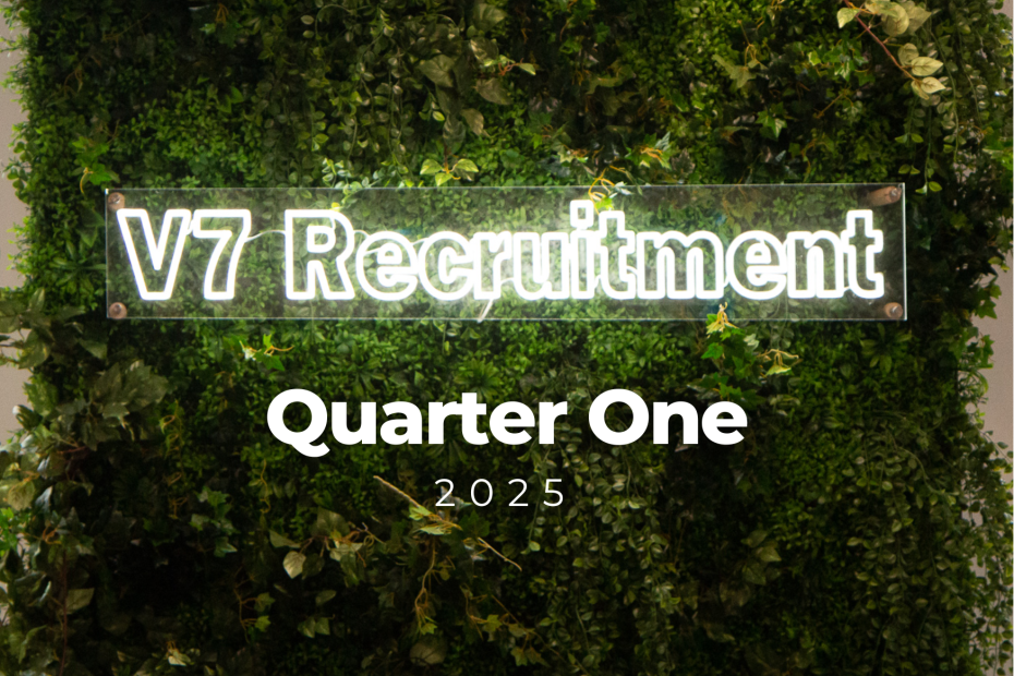 V7 Recruitment sign with