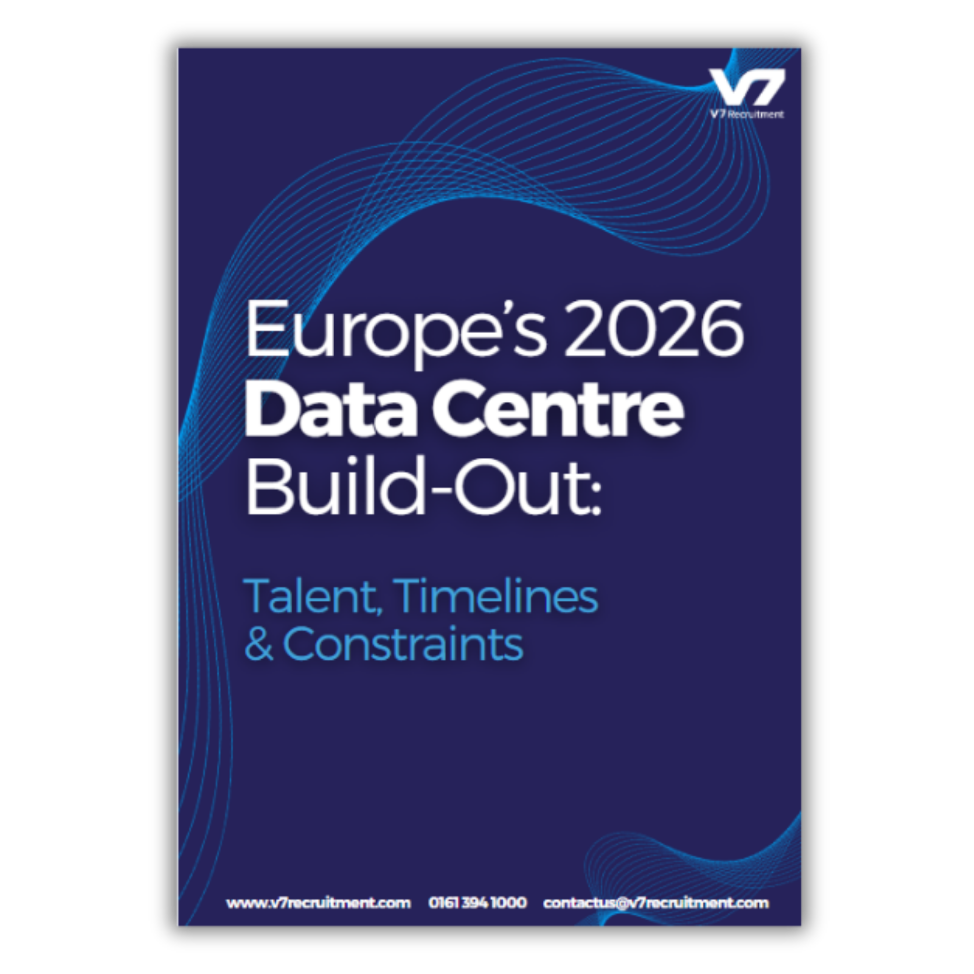 Poster: Blue background with white text, 