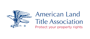 The logo for the american land title association protects your property rights.