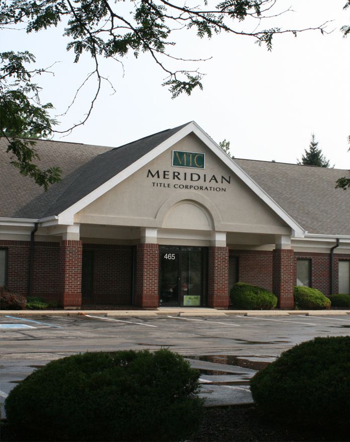 A brick building with the word meridian on it