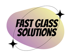 A black and white logo for .Frameless Glass Doors and Mirror Systems
