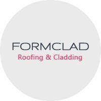The logo for formclad roofing and cladding is in a circle.