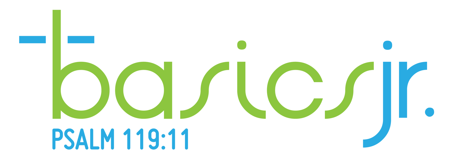 a logo for basics jr. with psalm 119 : 11 on it