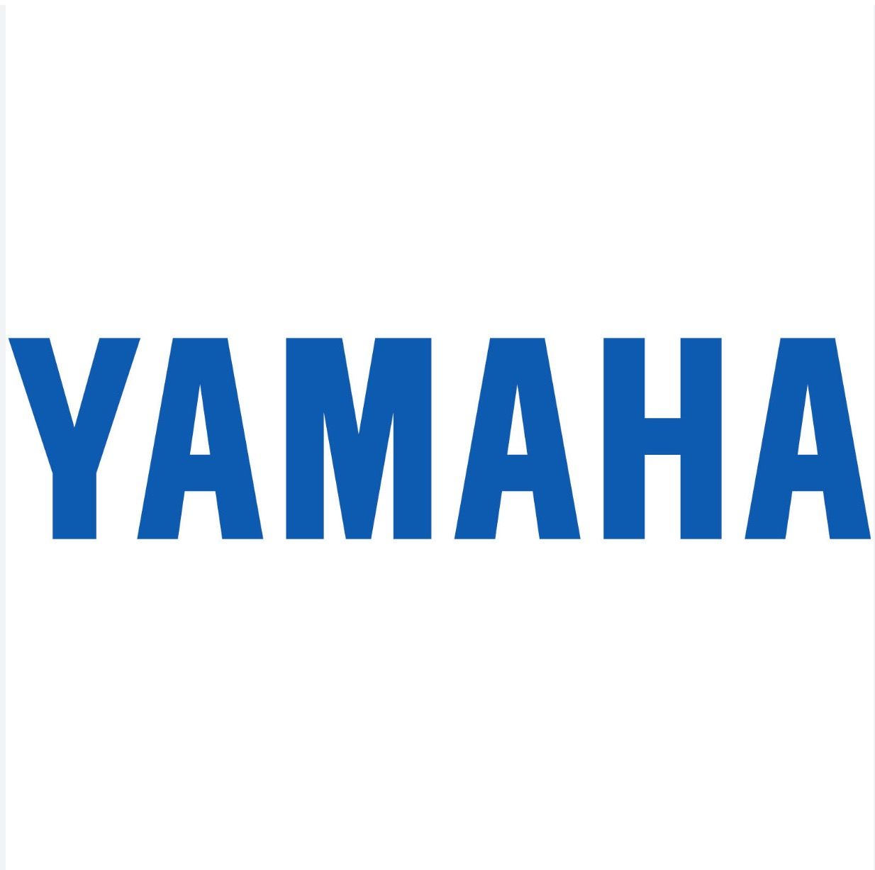 A blue yamaha logo on a white background