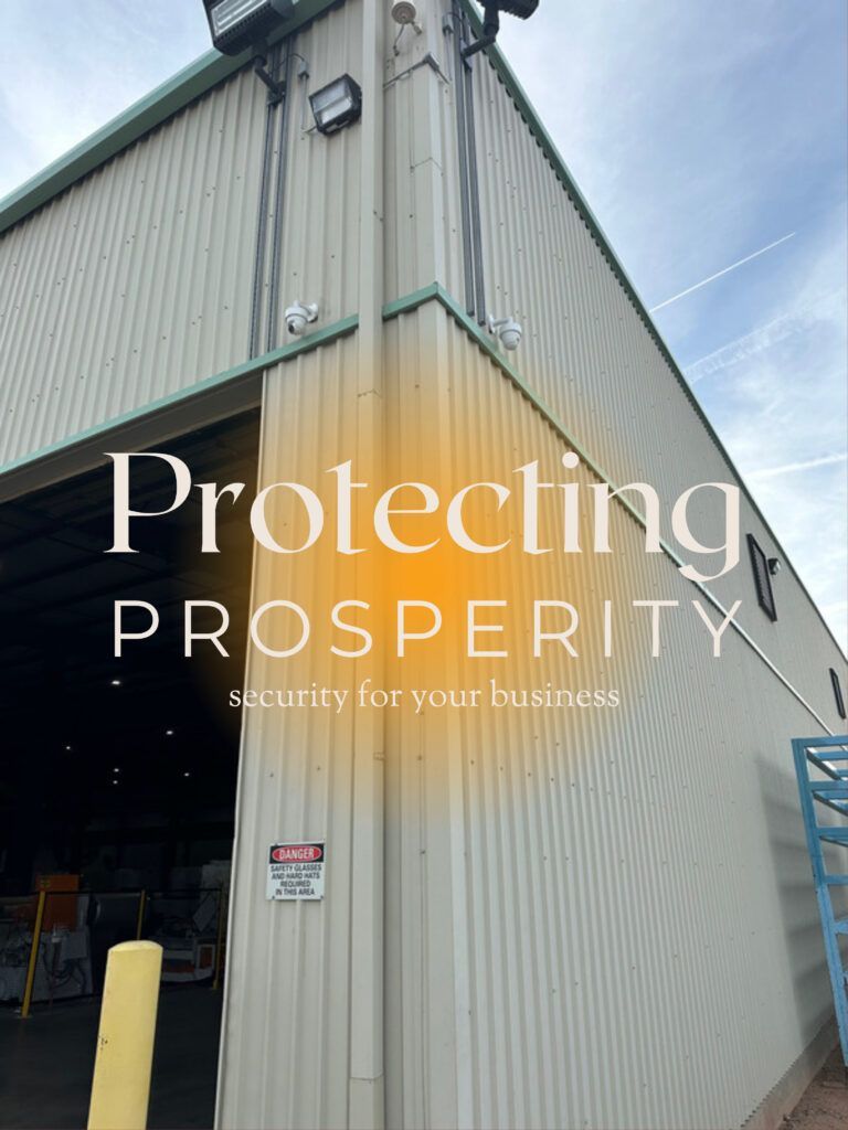 A building with the words protecting prosperity on it