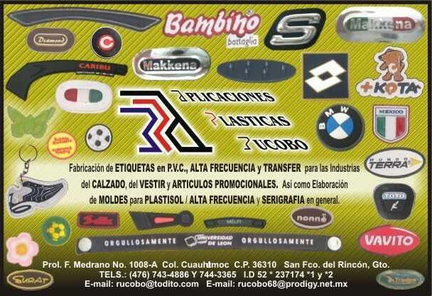 APLICACIONES PLÁSTICAS RUCOBO - TRABAJAMOS MUCHAS MARCAS