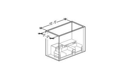 Isometric illustration of a room layout with furniture, dimensions shown: 10 ft by 9 ft.