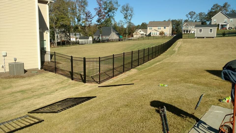 Black Metal Fence on Residential | Pickens, SC | Allen's Fencing