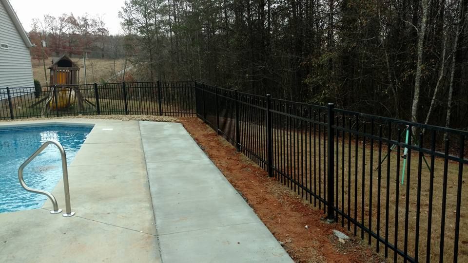 Swimming Pool with Metal Picket Fence | Pickens, SC | Allen's Fencing